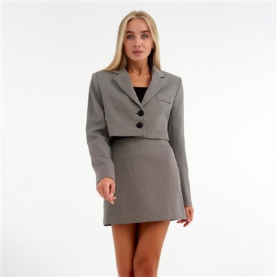 Пиджак женский укороченный MIST, размер 46, коричневый