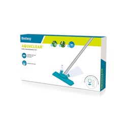 Набор для чистки бассейна, сачок, щётка, ручка 167 см, 58013 Bestway