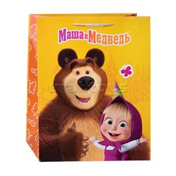 Пакет подарочный глянцевый "Маша и Медведь" l