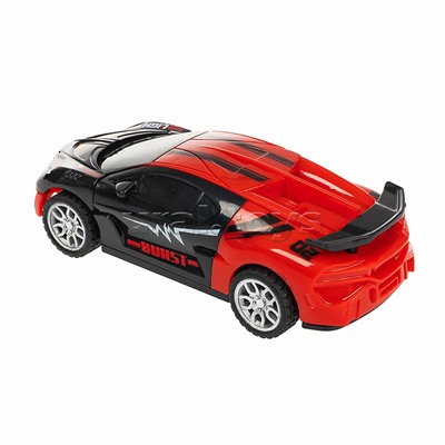 Машинка пластмассовая инерционная "Авария на трассе" Гонка красная (pull back) CRD 25x18,2x5,2см,