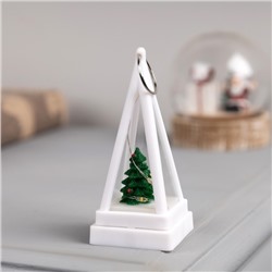 Светодиодная фигура-брелок «Ёлочка», 4×4×9.5 см, LR1130×3 (в комплекте), свечение тёплое белое