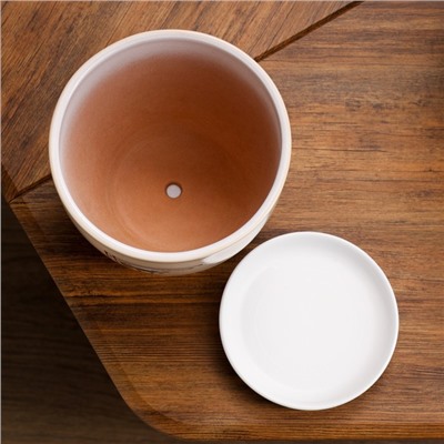 Горшок для цветов «Квартет», 2.5 л, d=19 см, h=18 см, керамический, с поддоном