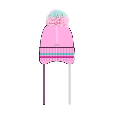 Комплект детский трикотажный для девочек: шапка, снуд