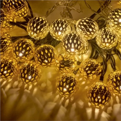 Гирлянда с питанием от солнечных элементов Марокко / FN-903 /уп 100/ 4 м 20 ламп