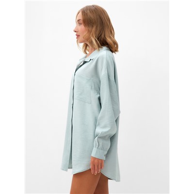 Костюм женский (блузка, шорты) MINAKU: Casual Collection, зелёный, размер 46