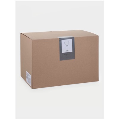 Бокалы для вина «Брависсимо», 620 мл, набор 6 шт., стекло, прозрачные