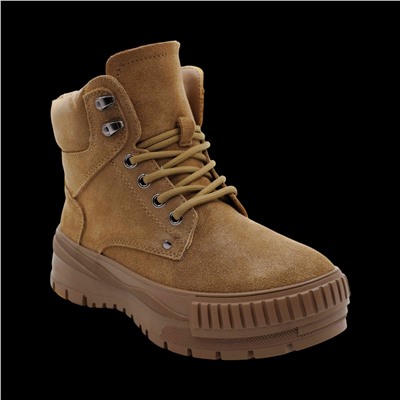 Ботинки из натуральной кожи на меху 88301-10 коричневые