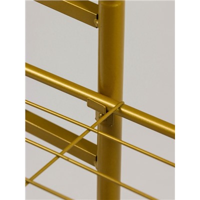 Подставка для цветов Greengo, 3 полки, 43×22×57 см, напольная, металл, цвет золотой