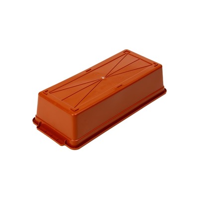 Ящик для выращивания зелёного лука, 40×19×10 см, 21 лунка, пластик, красный