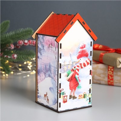 Чайный домик «Счастливого нового года!», 20×10.5×9.5 см, МИКС