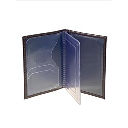 Обложка для автодокументов из натуральной кожи, цвет шоколад