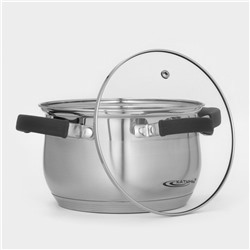 Кастрюля Катунь «Ирида», 2.9 л, d=18 см, капсульное дно, индукция, нержавеющая сталь