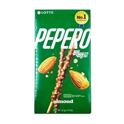 Соломка в шоколадной глазури с миндалём Пеперо Pepero Almond Lotte, Корея, 36 г Акция