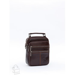 Сумка мужская кожаная 634M brown Fuzhiniao