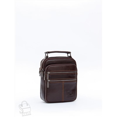 Сумка мужская кожаная 634M brown Fuzhiniao