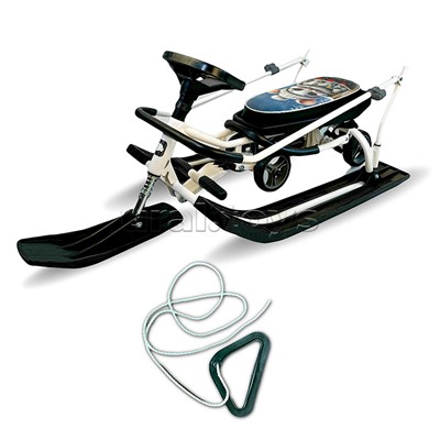 Игрушка Снегокат детский 109 "Wheel" с П-образным толкателем и колесной базой (Мышонок)