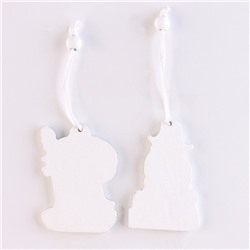 Подвески «Дед Мороз и Снегурочка», набор 12 шт., МИКС