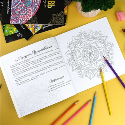 Раскраска "Раскраски-мандалы" 215х215 мм 16л "ВЫГОРАНИЕ" 69265 Феникс