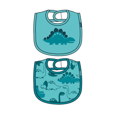 Нагрудник детский трикотажный для мальчиков, 2 шт в комплекте