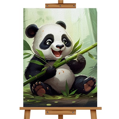 Набор для рисования "Картина по номерам 30х20 см. Весёлая пандочка"