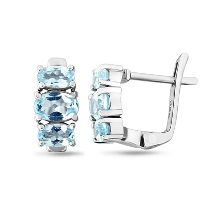 Серьги из серебра топаз, Соловей