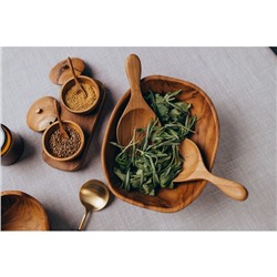 Тарелка, 20×18×8 см, тиковое дерево