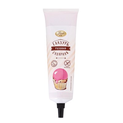 Глазурь сахарная розовая, 120 г