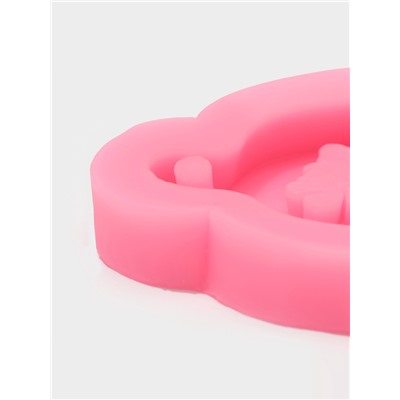 Молд для заливки новогодний «Колокольчик оленя», силикон, 10×9×1.5 см, розовый