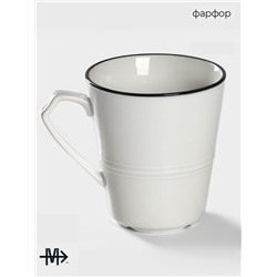 Кружка Magistro «Морской бриз», 300 мл, фарфор, белая