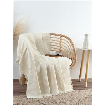 Плед с бахромой «Этель» Love, 130×180 см, жаккард