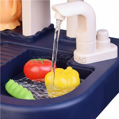 Игровой набор кухня "Давай играть" (свет, звук) 69 предметов, в коробке