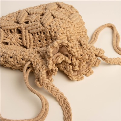 Сумка женская SL Home, ручное плетение, хлопок, длина ручек 55 см, 22×22 см