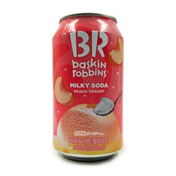 Напиток газированный Содовая со вкусом персикового йогурта Baskin Robbins Milky Soda Peach Yogurt (Корея), 350 мл Акция