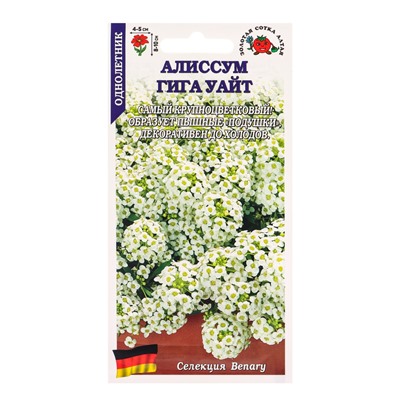 Семена Алиссум «Гига Уайт», 0.01 г, «Золотая Сотка Алтая»