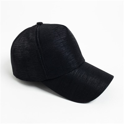 Бейсболка женская MINAKU цвет чёрный/серебряный, размер 56-58