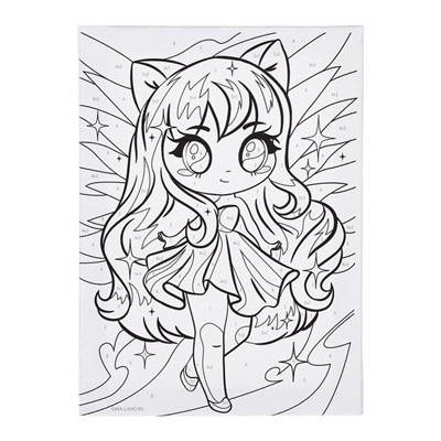 Картина по номерам для детей «Сияющая девочка», 15×21 см