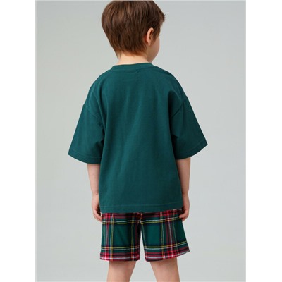 Комплект для мальчиков: фуфайка (футболка) трикотажная, шорты текстильные