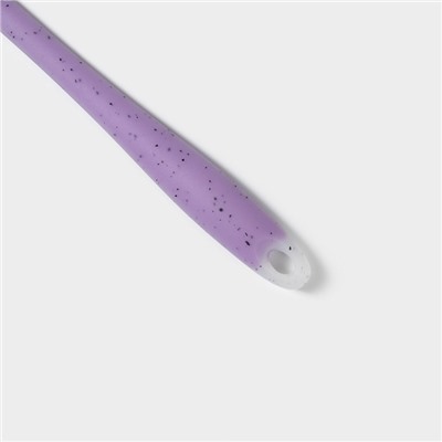 Ложка гарнирная Доляна «Леонардо», силикон, 27 см, сиреневая