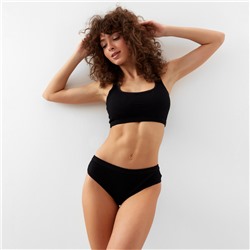 Комплект нижнего белья женский (топ, трусы) Collorista, чёрный, размер 42-44