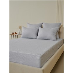 Чехол на матрац стеганный - Светло-серый