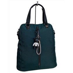 Женская сумка - рюкзак из текстиля, цвет  зеленый