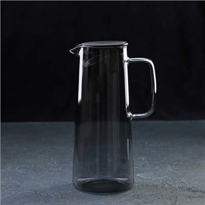 Набор для напитков Magistro «Дарк», 5 предметов: кувшин 1.35 л, 4 стакана 320 мл, стекло, тёмно-серый