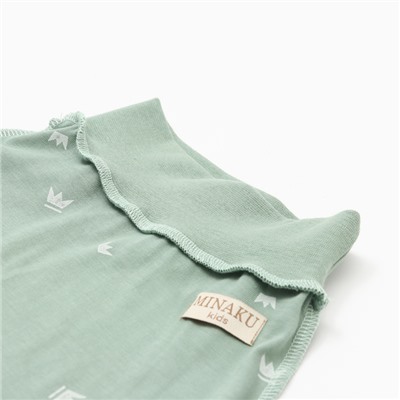 Ползунки детские MINAKU: Короны, рост 80-86 см, оливковые