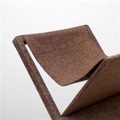 Домик для кошек с когтеточкой «Икс», раскладной с гамаком, ковролин, микс цветов