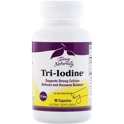 Terry Naturally, Tri-Iodine, 12,5 мг, 90 капсул