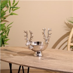 УЦЕНКА Конфетница «Олени» алюминий 26×16×20 см