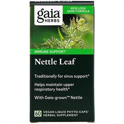 Gaia Herbs, Листья крапивы, 60 веганских капсул Liquid Phyto-Caps