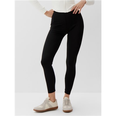 Легинсы спортивные женские MINAKU: SPORTLY, чёрные, размер 42