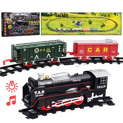 Железная дорога "Train electric steam-1" в коробке