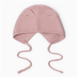 Шапка вязаная детская «Крошка Я», размер 48-50, розовая
